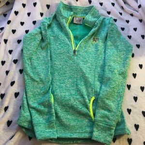 Ivory Ella green quarter zip up sweater
